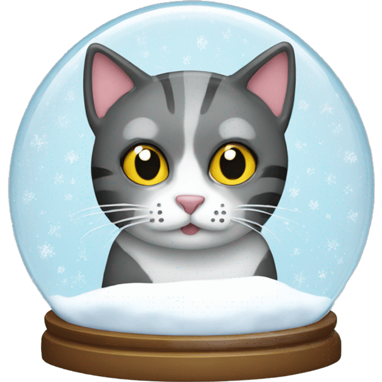 Cat snow globe  emoji