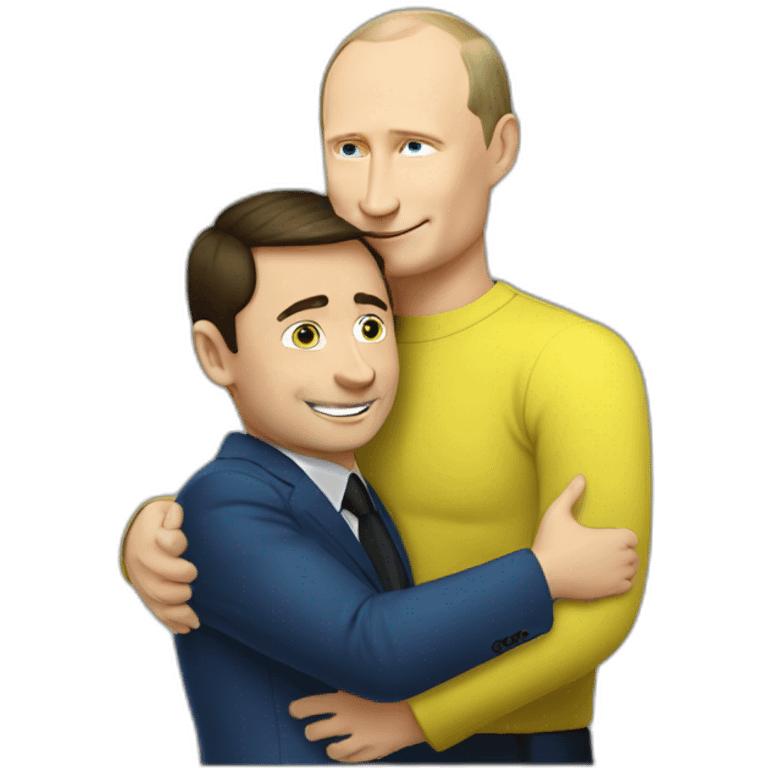 Putin hugging zelensky emoji