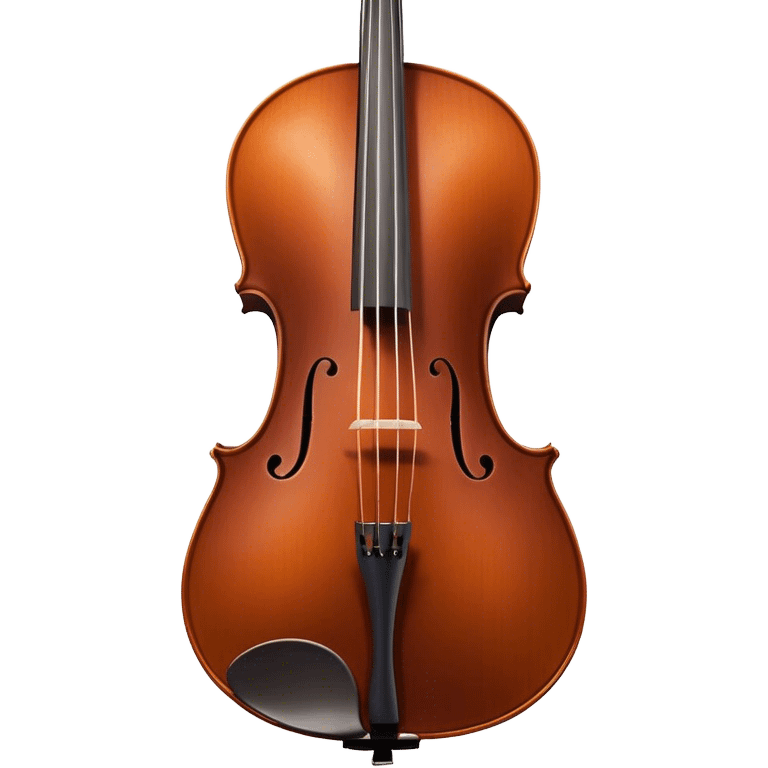 Cinematic Realistic Cello, deep brown polished wood, elegant f-holes curving gracefully, warm golden lighting creating depth, bow gently resting on the strings, glowing with the rich resonance of classical artistry. emoji