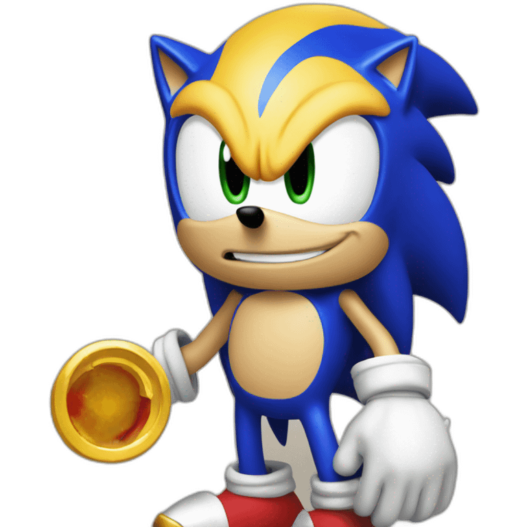 sonic con un letrero que diga Mateo emoji