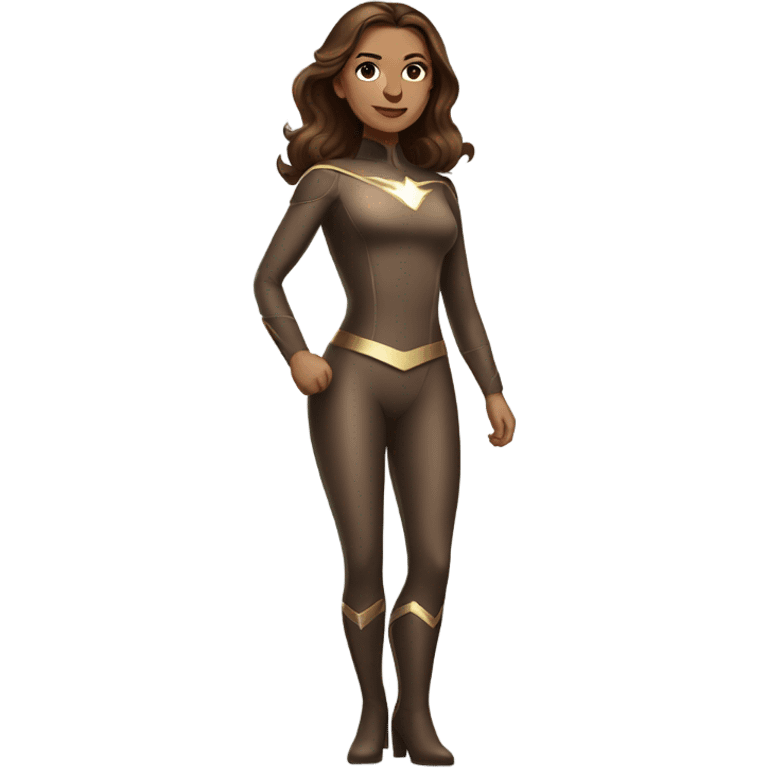 brown hair superwomen costiume emoji