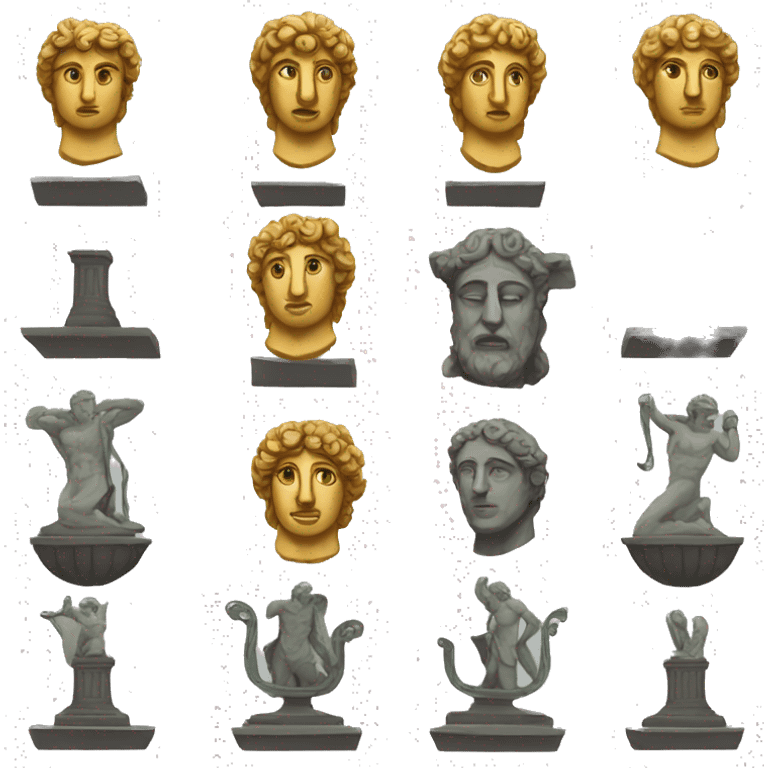 Greek Gods statues  emoji