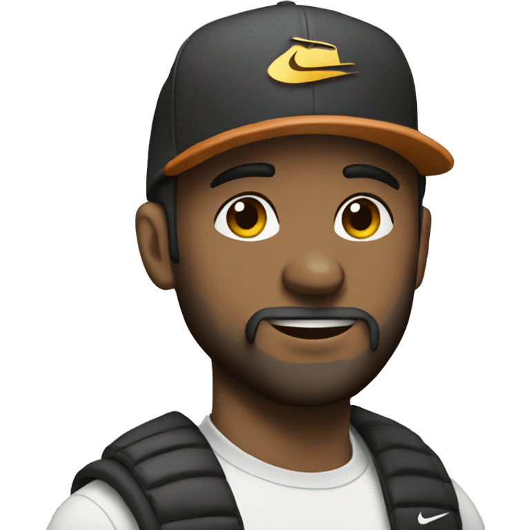 Man with a beard and Nike hat  emoji