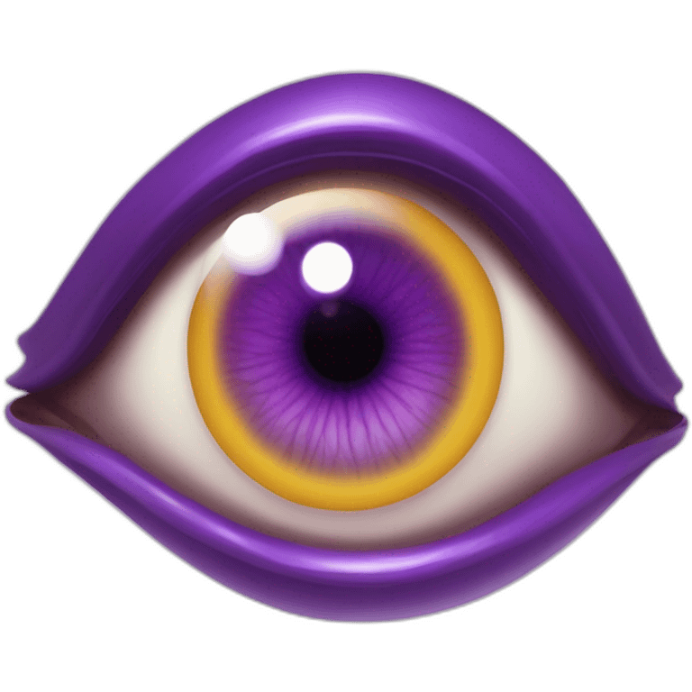 majestic godly violet iris eyeball serious intense symmetrical knowledgable emoji