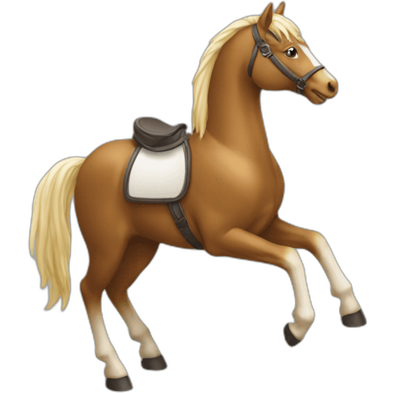 Un cheval sur un cheval emoji