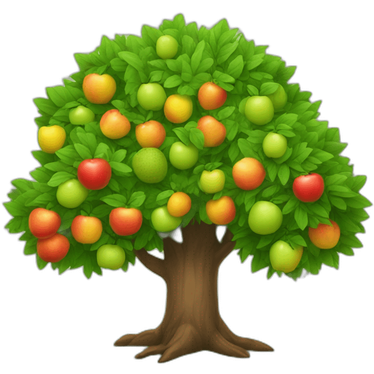 tree full with fruits emoji