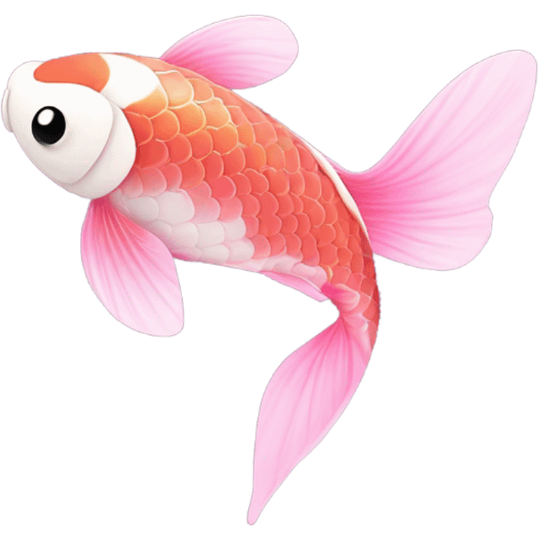 Koi fish pink emoji