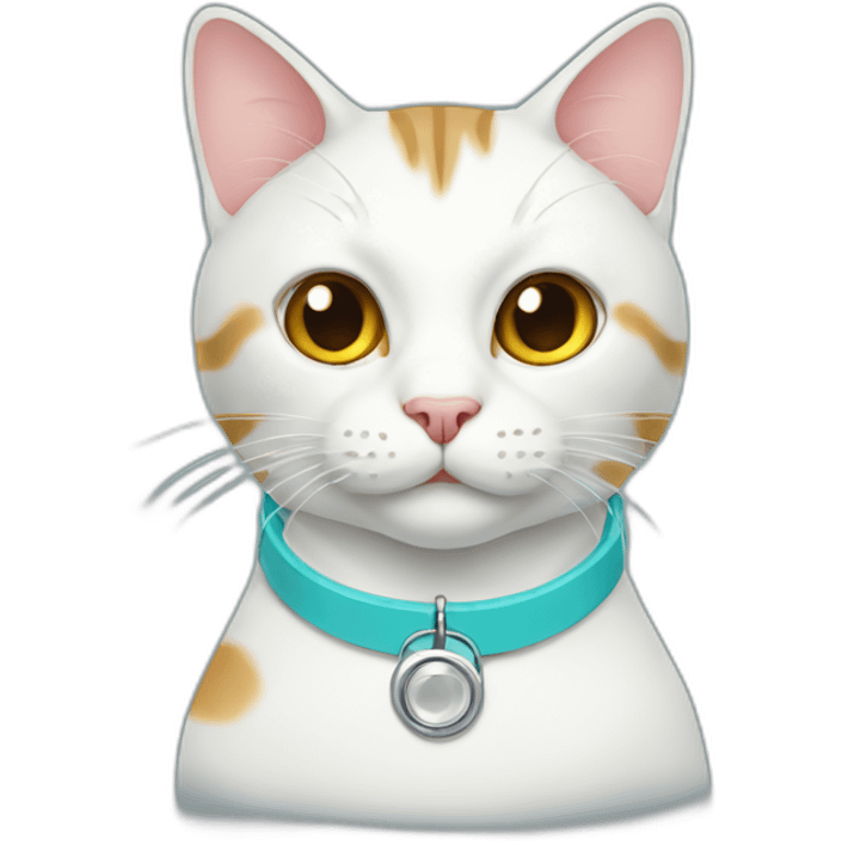 cat wearing a medical collar emoji