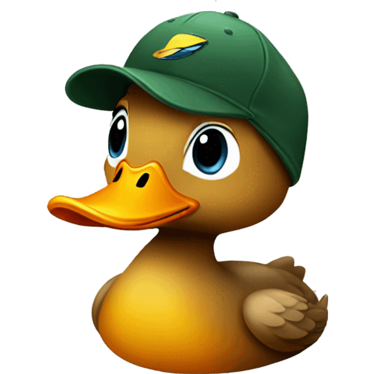 Duck with cap emoji