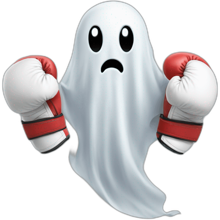 Ghost with boxing gloves emoji