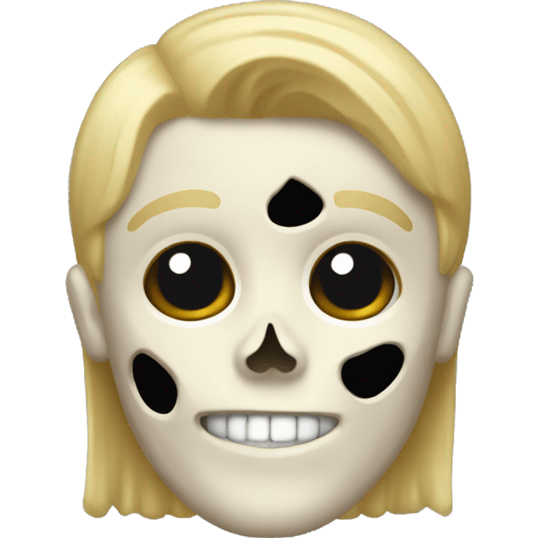 a skeleton with a boy short blond hair emoji