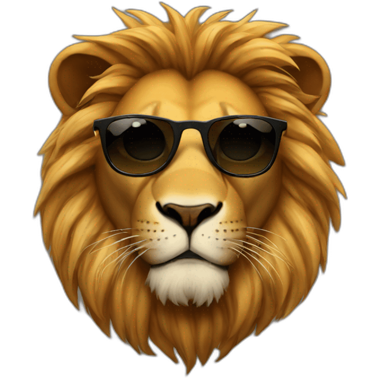 Lion with sunglasses emoji