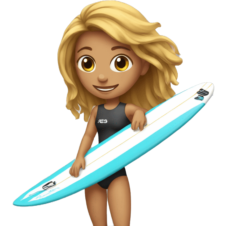 A girl who surfs emoji