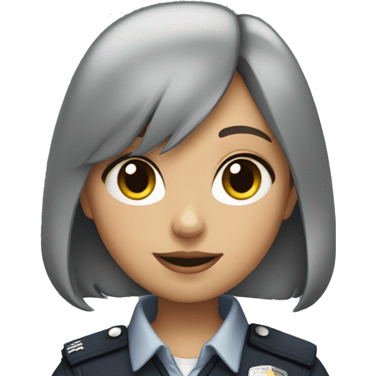 rabbit girl grey police emoji