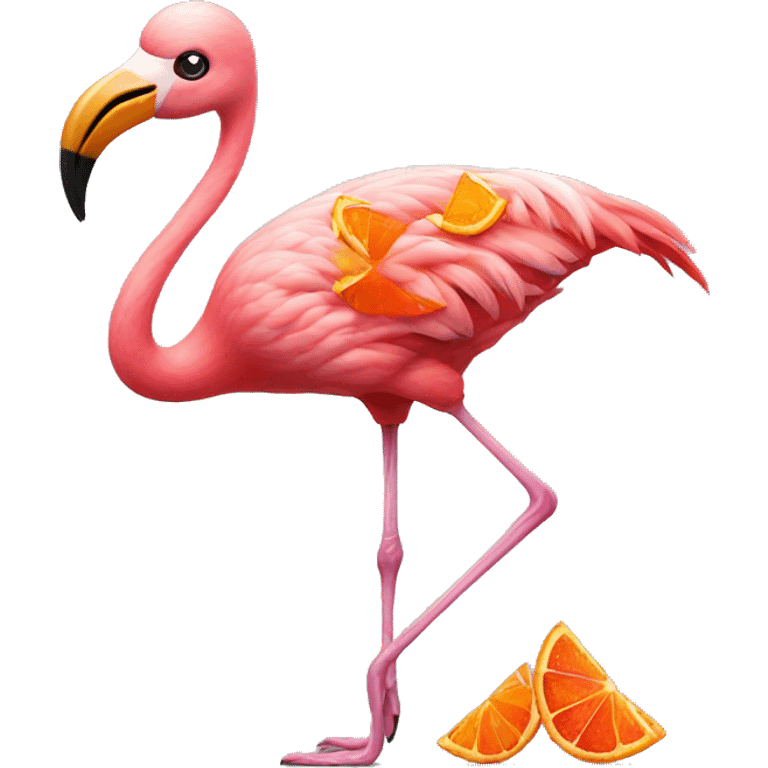 flamingo drinking negroni  emoji