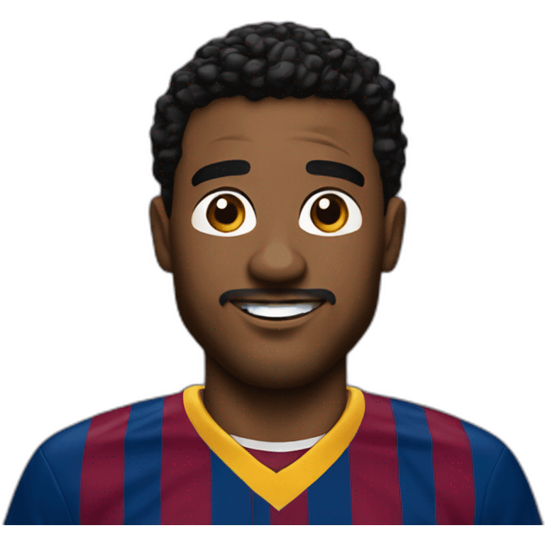 Vinicious Jr. in a barcelona Jersey emoji