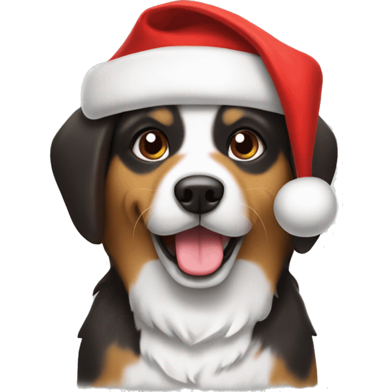 Dog with Santa hat emoji