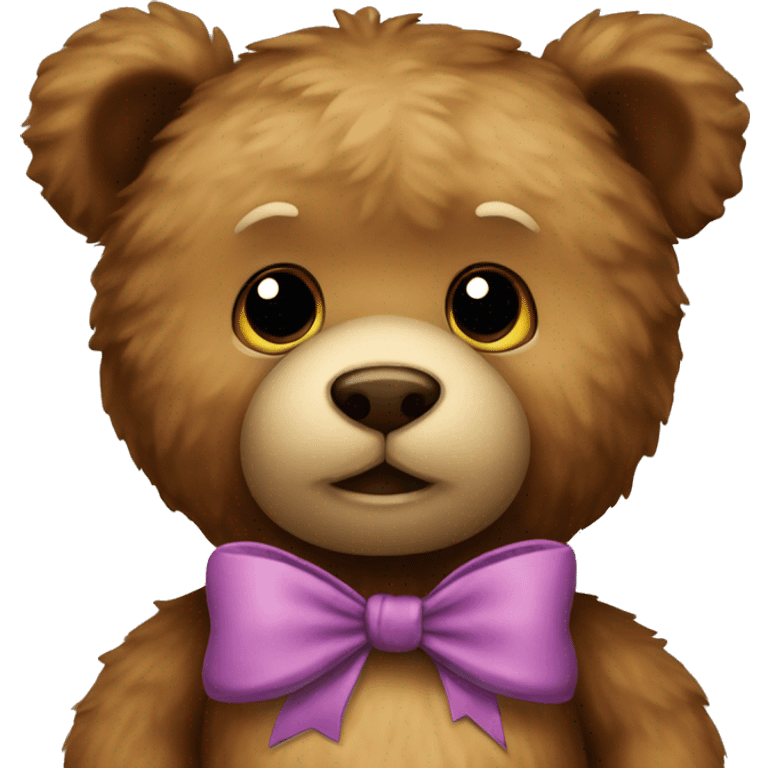 teddy bear with bow emoji