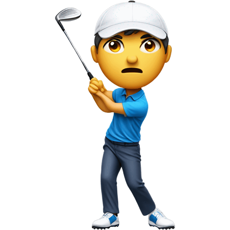 Mad Japanese golfer  emoji