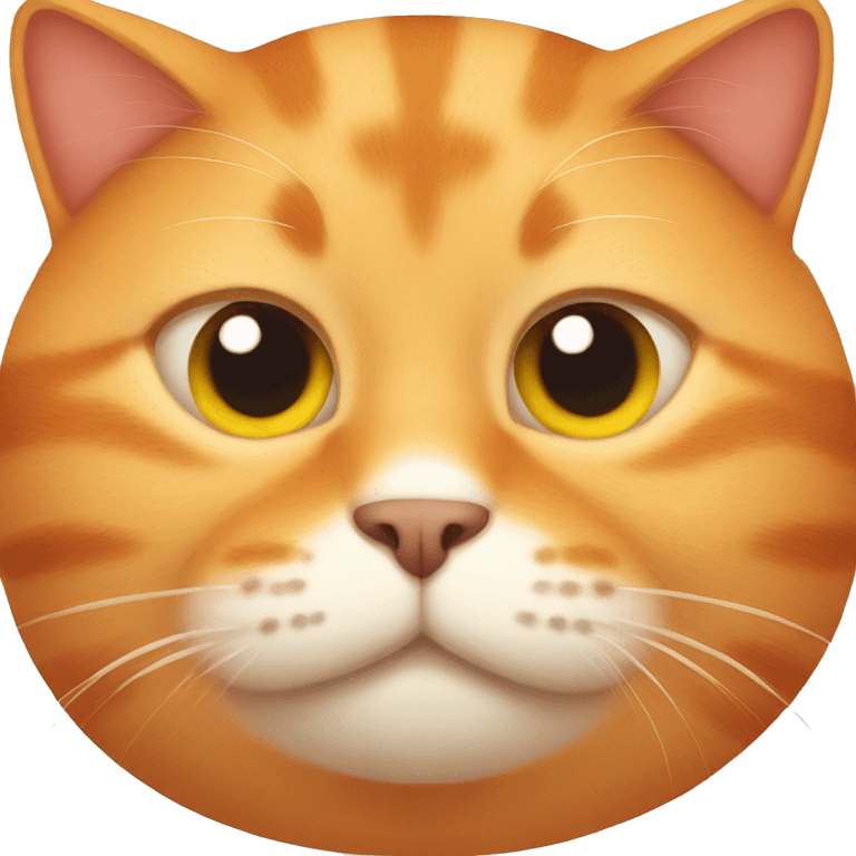 fat orange cat emoji