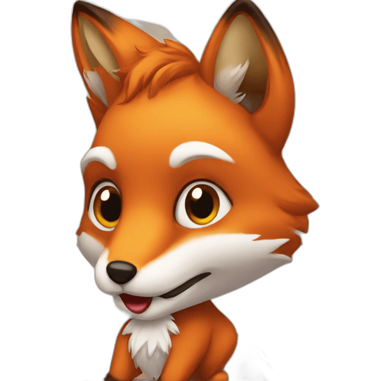 fox read book emoji