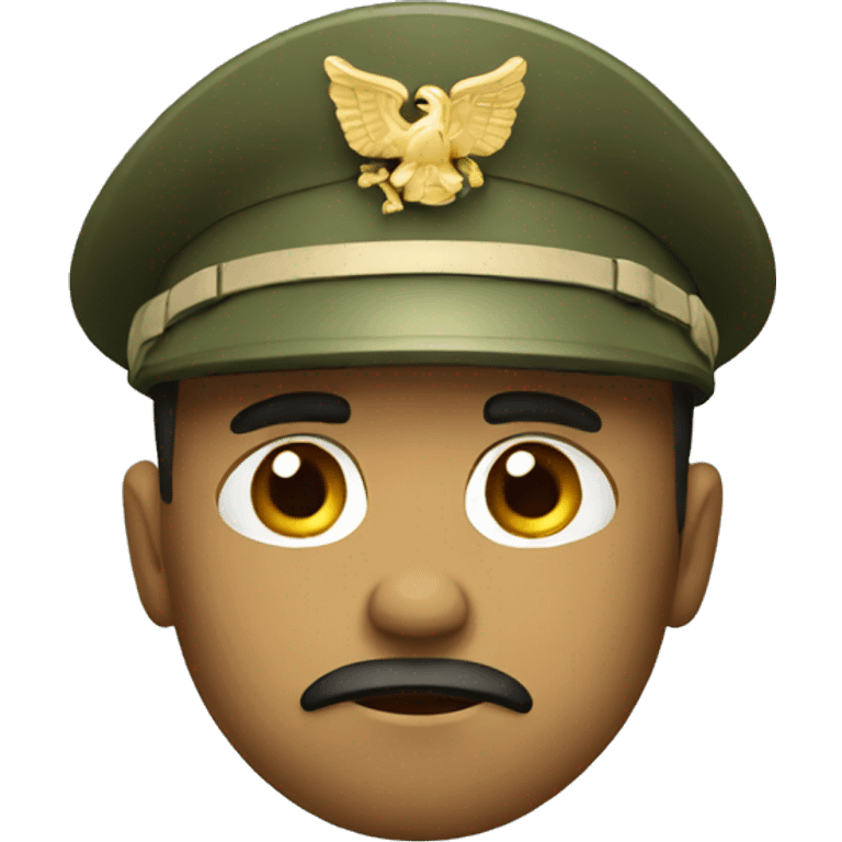 wary sad soldier  emoji