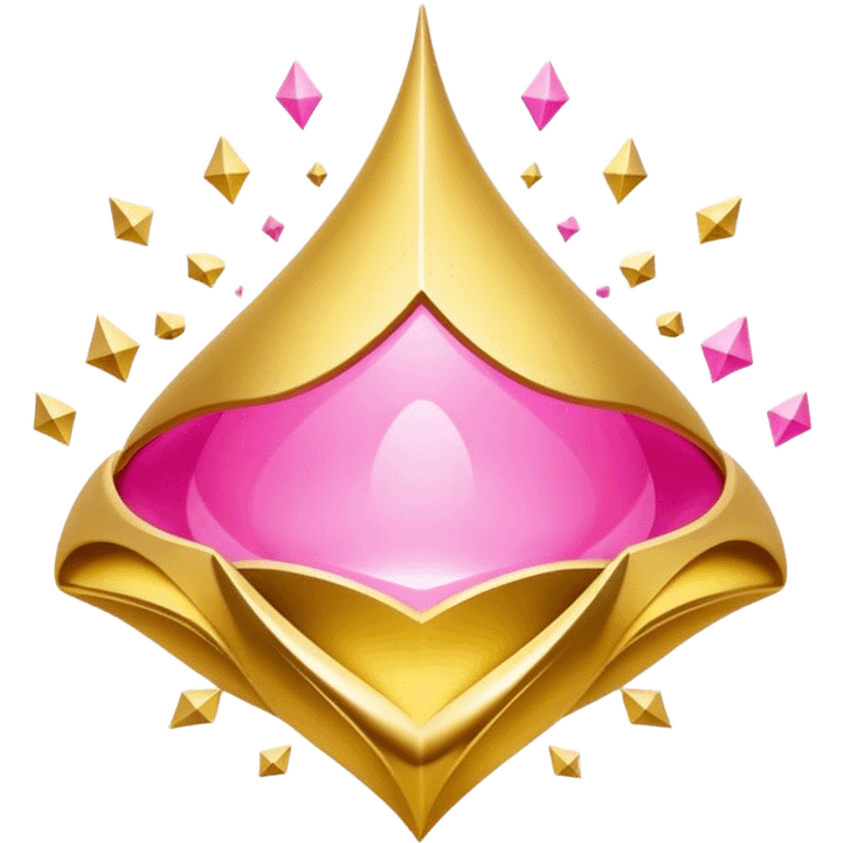 belief gold pink emoji