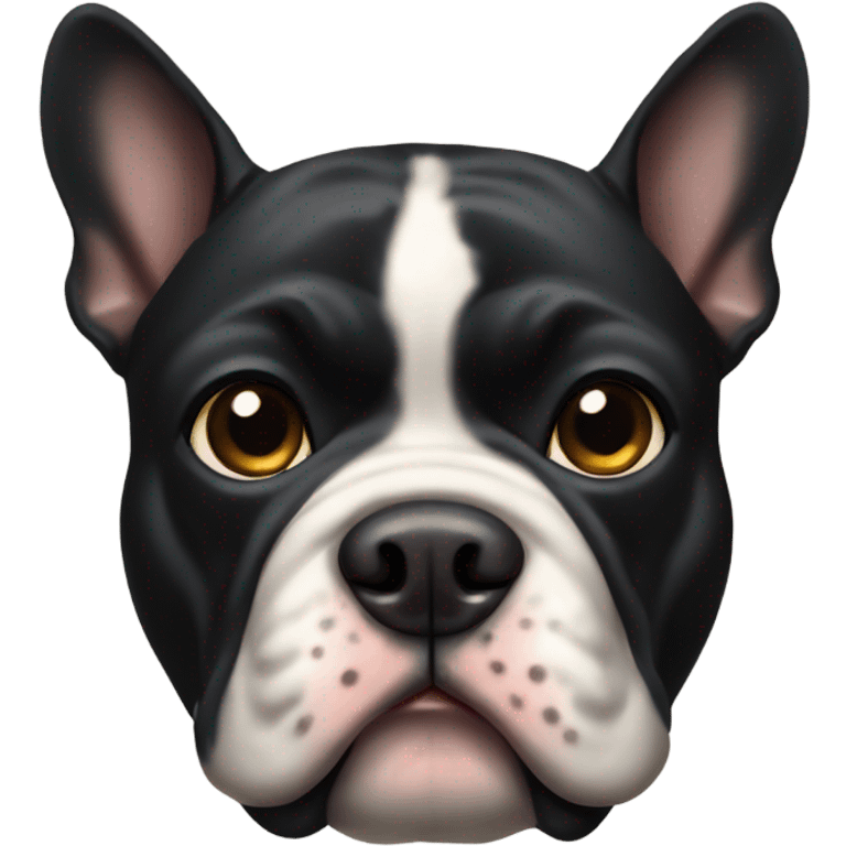 black french bull dog  emoji