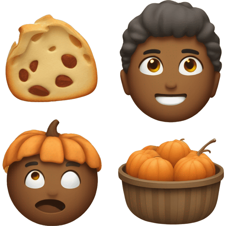 Cute fall food emoji