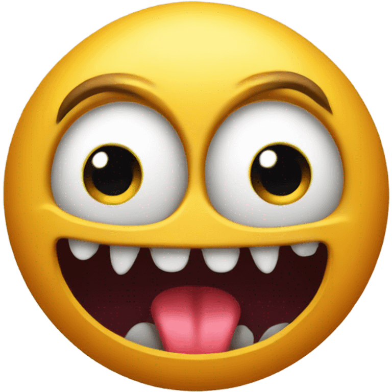 surprised face monster emoji