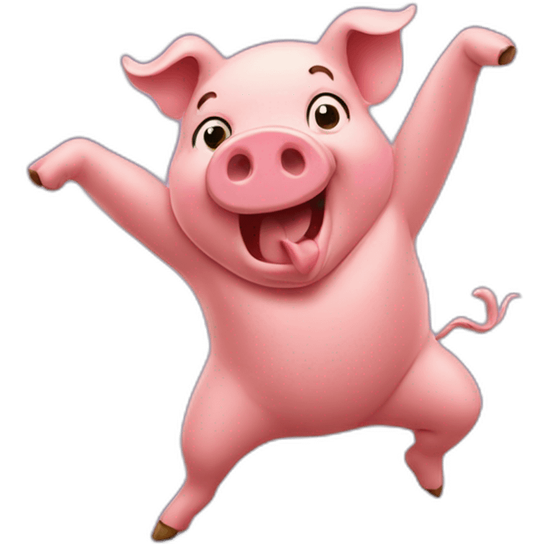 Pig dancing emoji