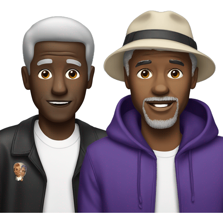 Old black man with Justin Bieber  emoji