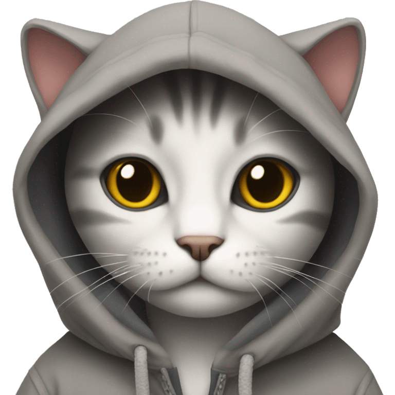 Cat with a hoodie  emoji