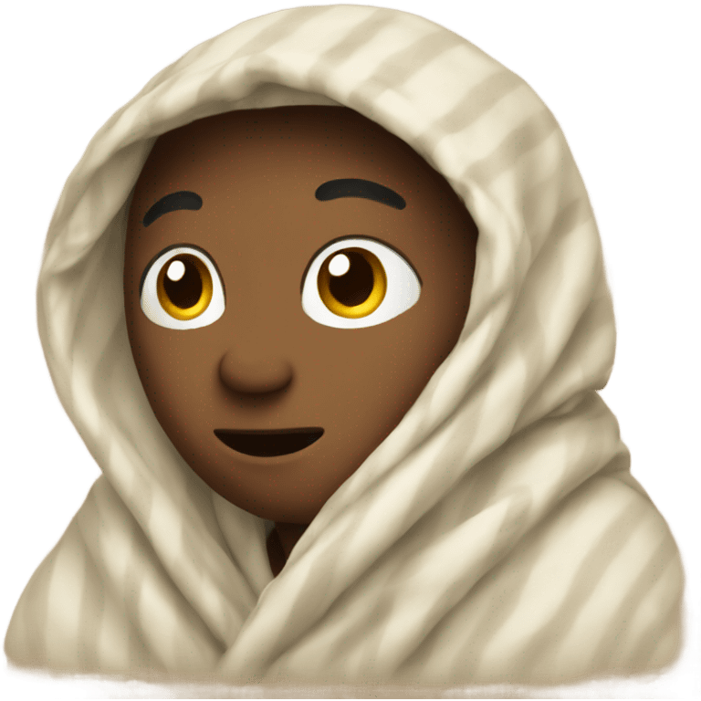 Person in a blanket  emoji