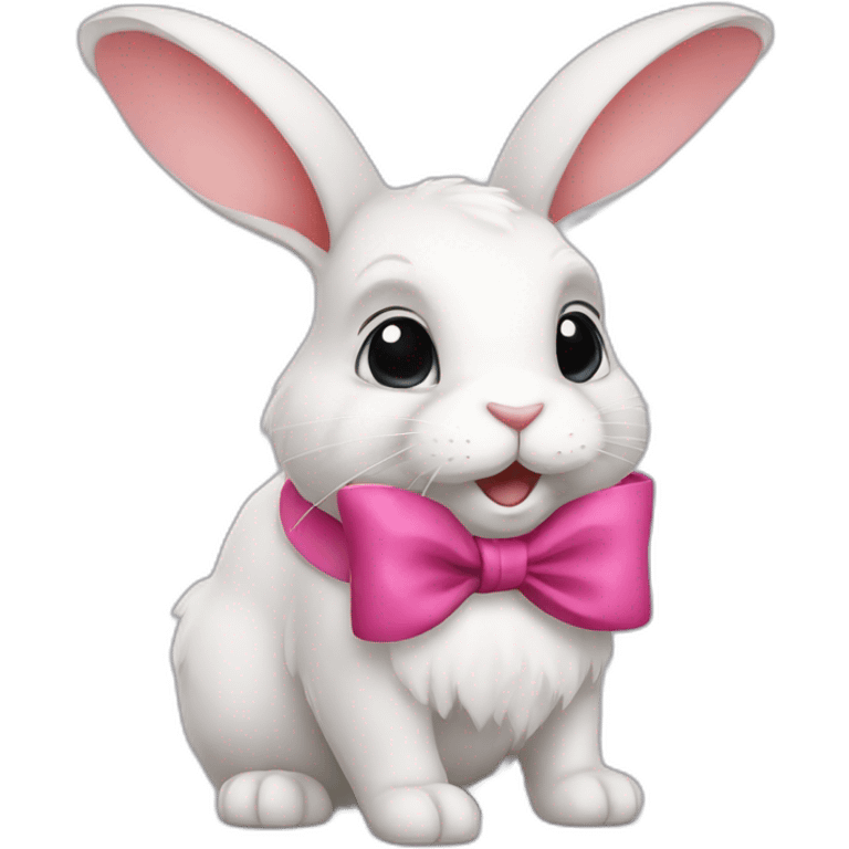 Rabbit whit bow  emoji