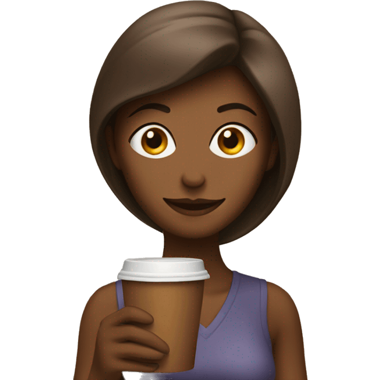 coffee with a woman emoji