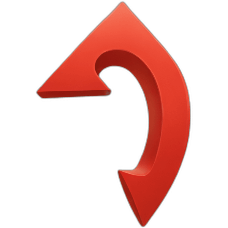 a red curve arrow emoji