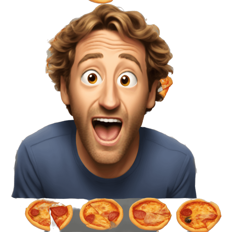 Dave portnoy burning his mouth off during a pizza review emoji