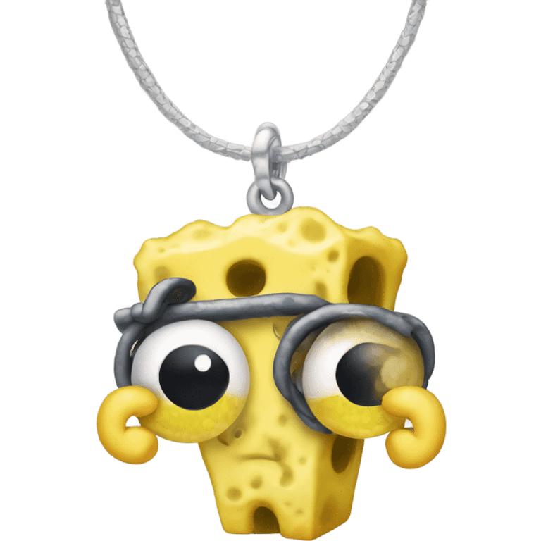 SpongeBob wearing toe necklace emoji