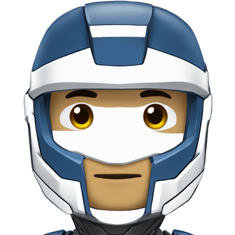 Halo Spartan anime blue armor emoji