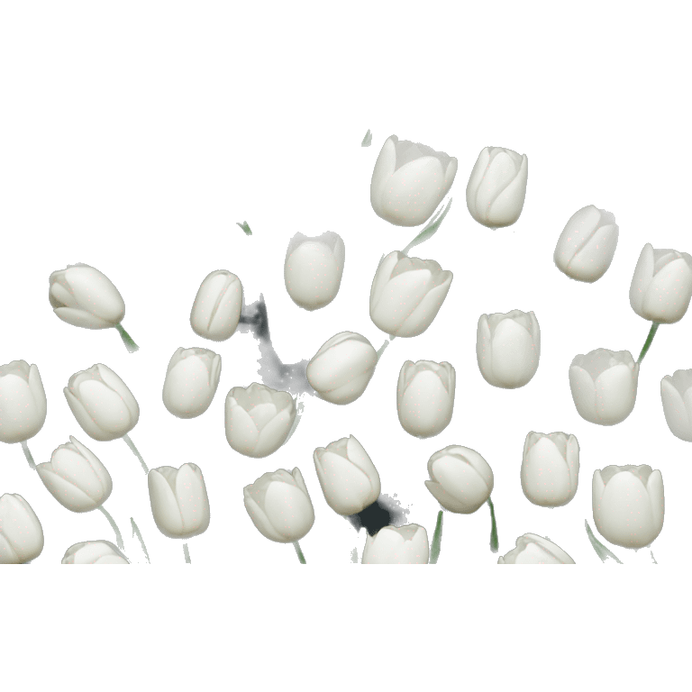 white tulips emoji