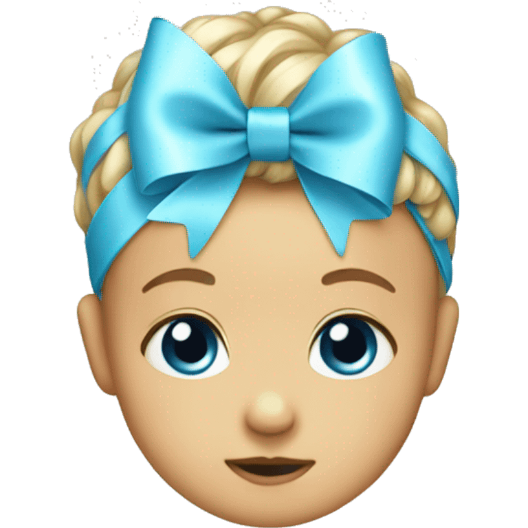 Baby blue bow  emoji