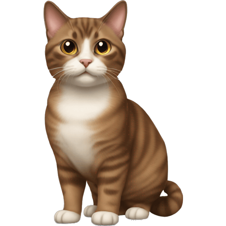 Brown munchkin cat standing emoji