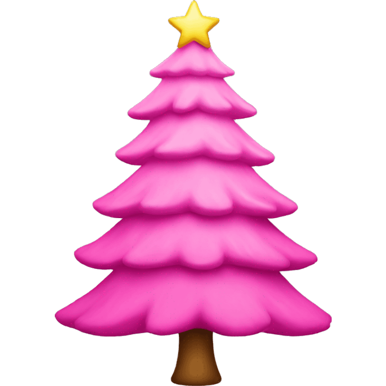 Pink Christmas tree  emoji