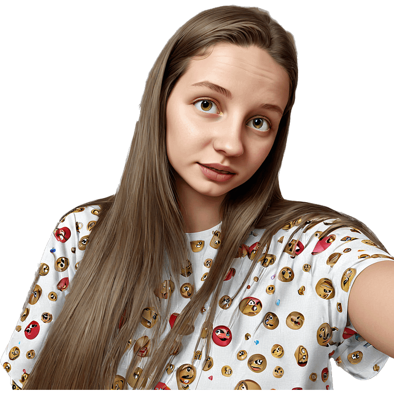 realistic portrait of girl emoji