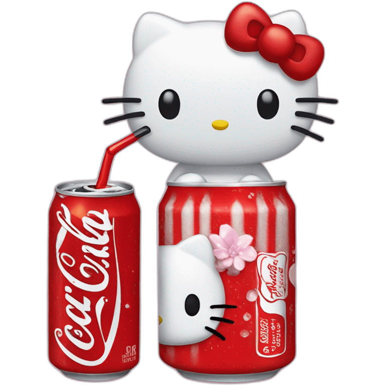 Hellokitty Drinks Coke emoji