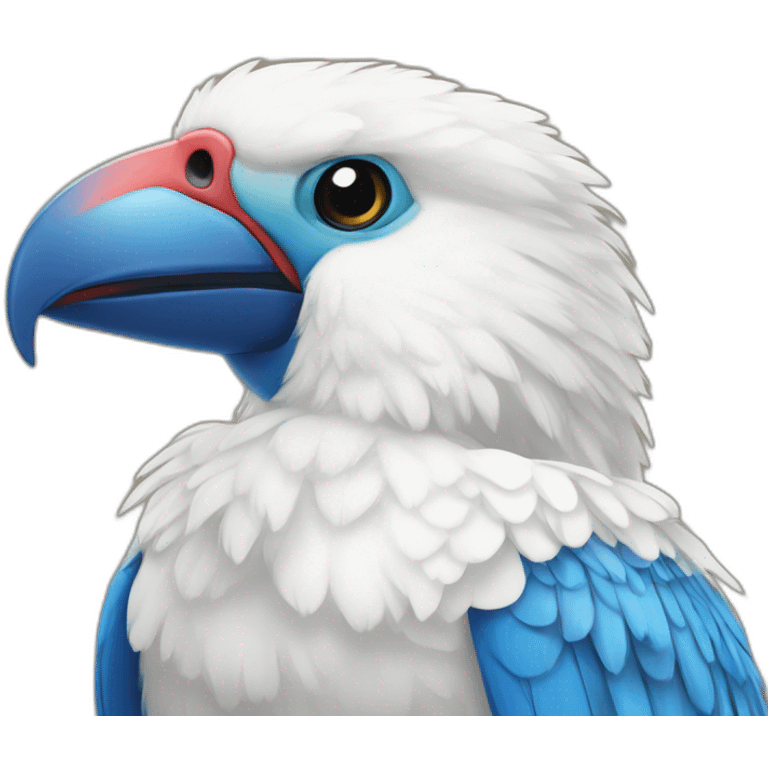 Perico blanco y azul emoji