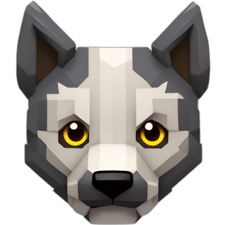 Lobo de minecraft con ojos de corazon  emoji