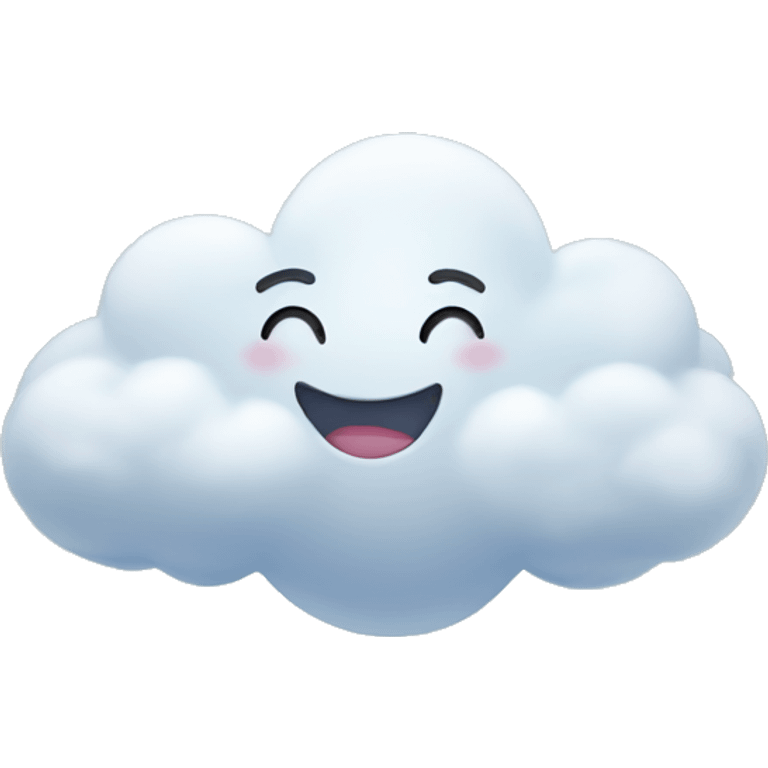 cloud laughing with hands and legs emoji