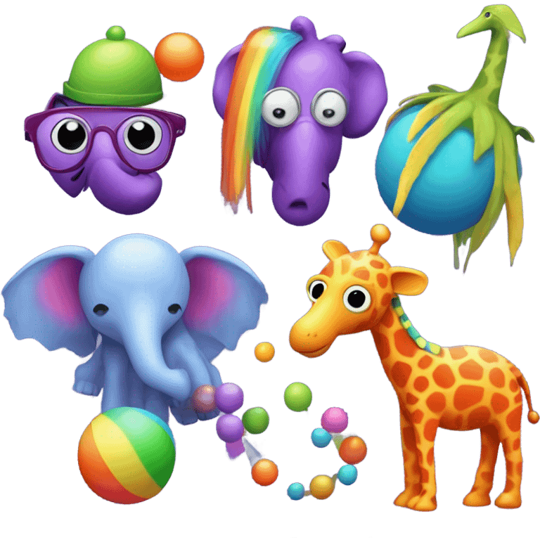 4 crazy animals emoji